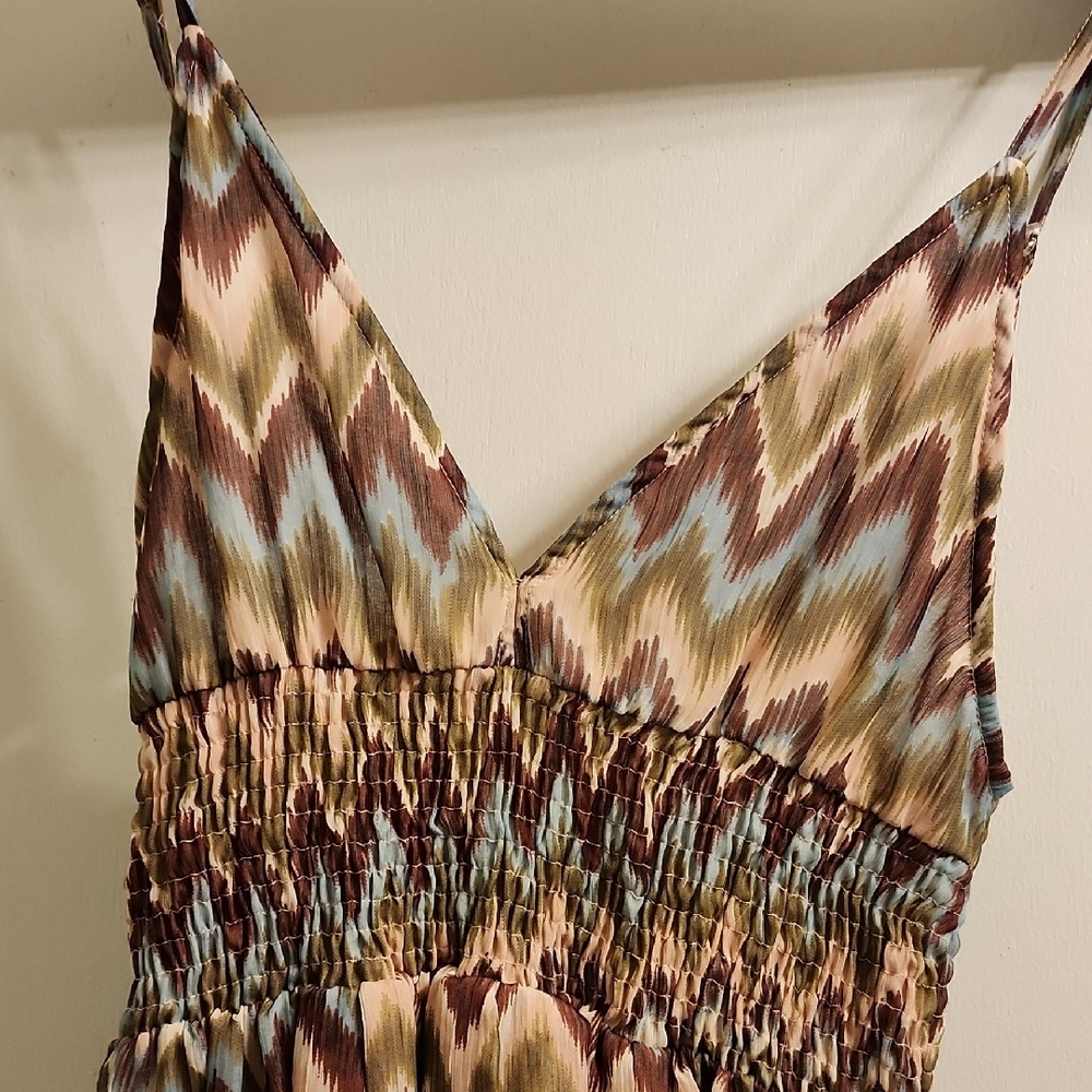 Chevron Patterned Multicolor Dress - Picture 2 of 9